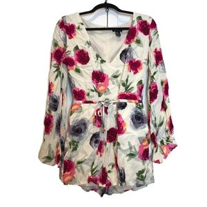 Forever 21 Floral long-sleeved Romper